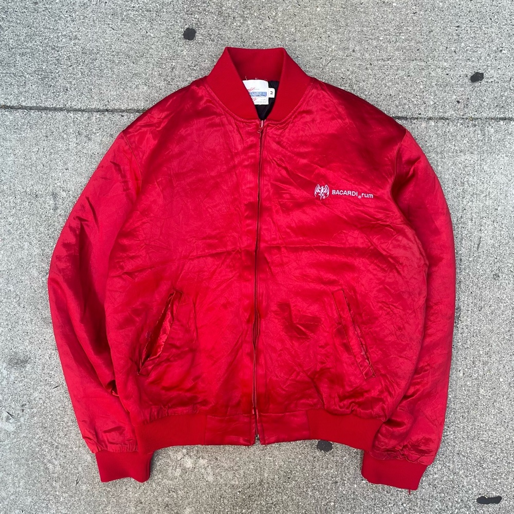 Vintage Barcadi rum satin jacket